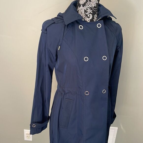 Michael Michael Kors Hybrid Trench Anorak-NAVY-X-Small - Picture 7 of 8